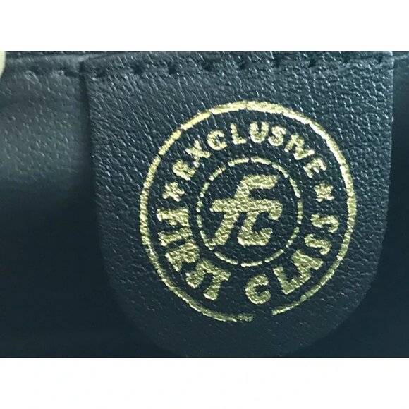 First Class Unisex Black Leather Adjustable Strap Top Handle Crossbody‎ Bag - Picture 8 of 9